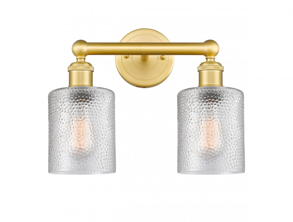 Cobbleskill - 2 Light - 14 inch - Satin Gold - Bath Vanity Light