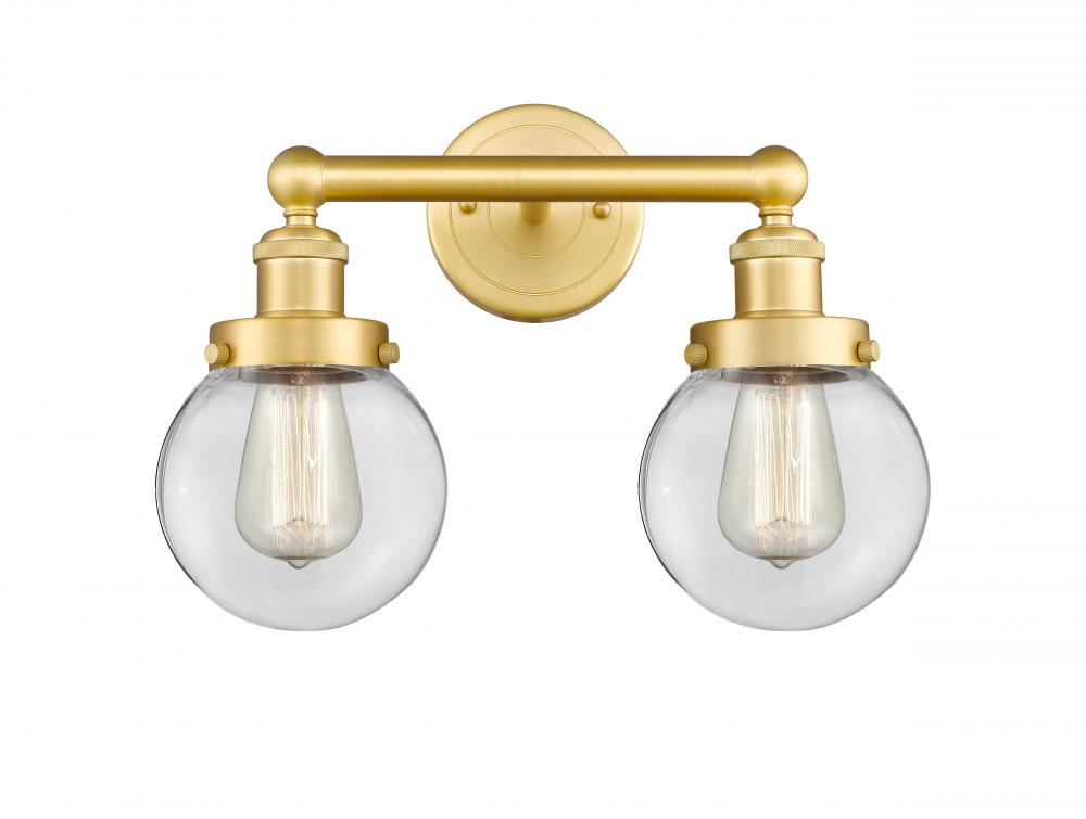 Beacon - 2 Light - 15 inch - Satin Gold - Bath Vanity Light