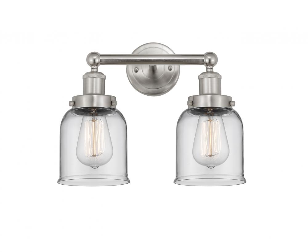 Bell - 2 Light - 14 inch - Brushed Satin Nickel - Bath Vanity Light