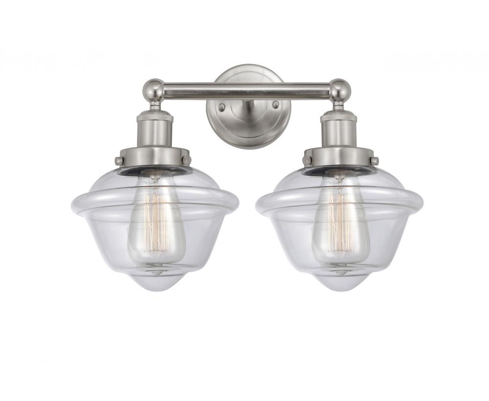 Oxford - 2 Light - 16 inch - Brushed Satin Nickel - Bath Vanity Light