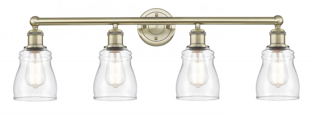 Ellery - 4 Light - 32 inch - Antique Brass - Bath Vanity Light