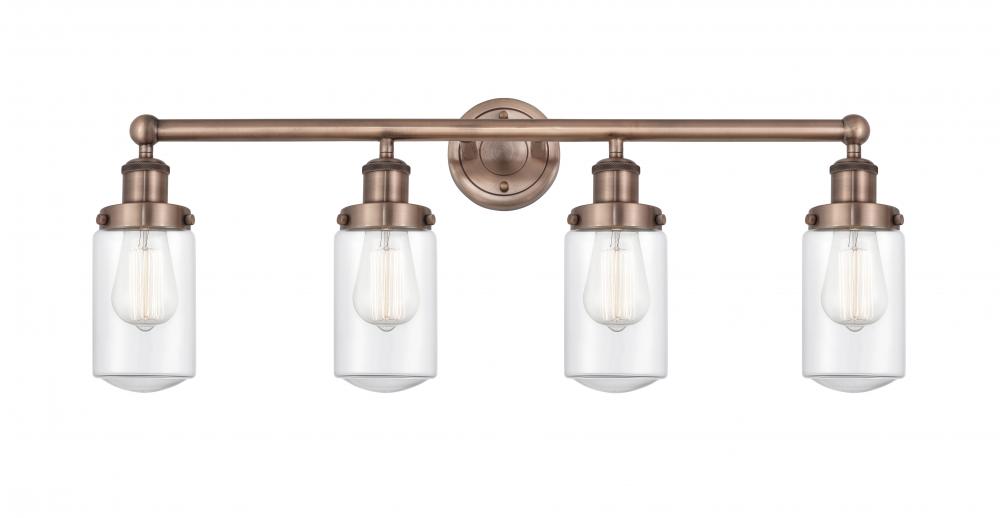 Dover - 4 Light - 32 inch - Antique Copper - Bath Vanity Light