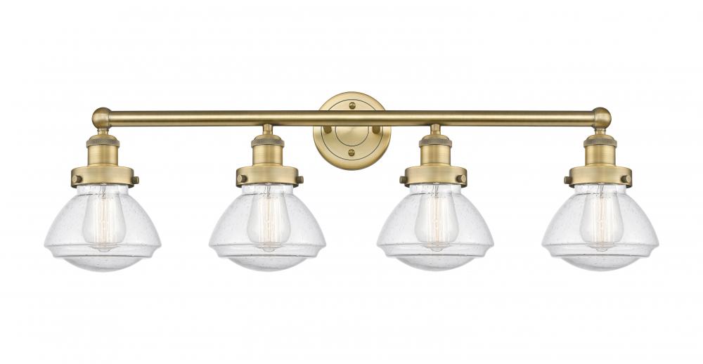 Olean - 4 Light - 34 inch - Brushed Brass - Bath Vanity Light