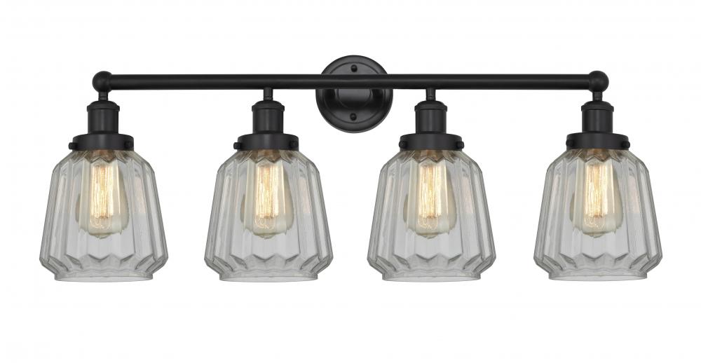 Chatham - 4 Light - 34 inch - Matte Black - Bath Vanity Light