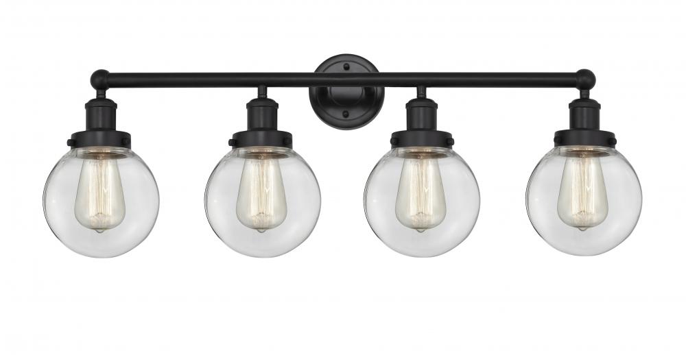 Beacon - 4 Light - 33 inch - Matte Black - Bath Vanity Light