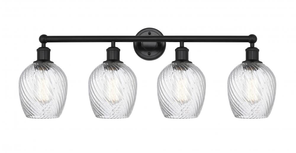 Salina - 4 Light - 33 inch - Matte Black - Bath Vanity Light