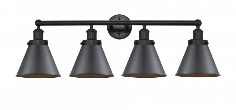 Appalachian - 4 Light - 35 inch - Matte Black - Bath Vanity Light