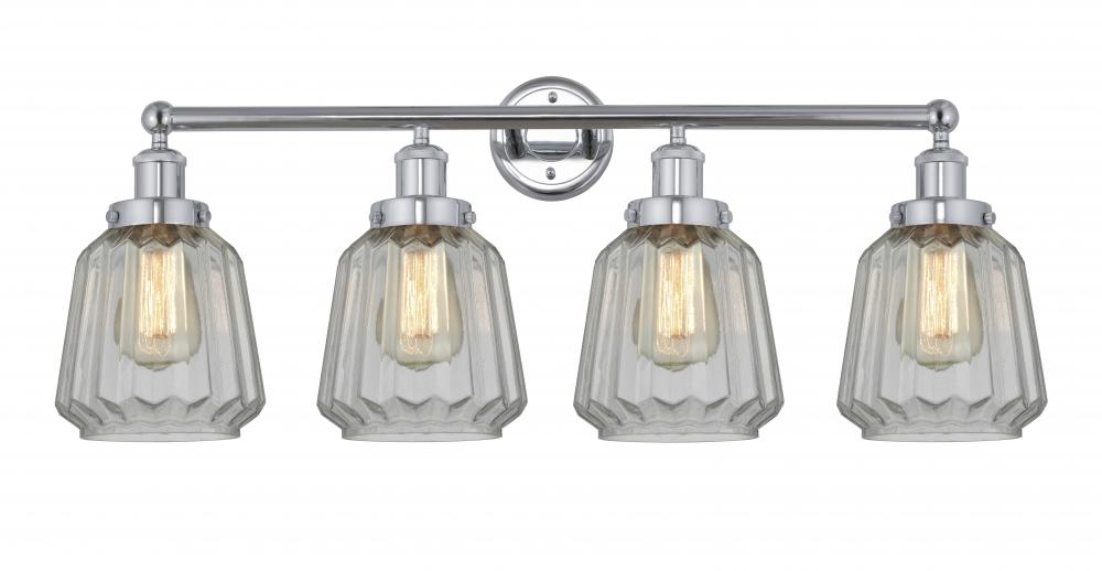 Chatham - 4 Light - 34 inch - Polished Chrome - Bath Vanity Light