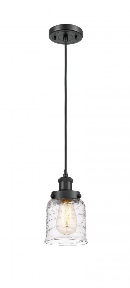 Bell - 1 Light - 5 inch - Matte Black - Cord hung - Mini Pendant