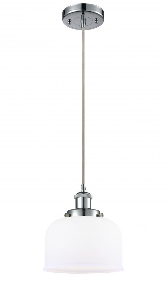 Bell - 1 Light - 8 inch - Polished Chrome - Cord hung - Mini Pendant