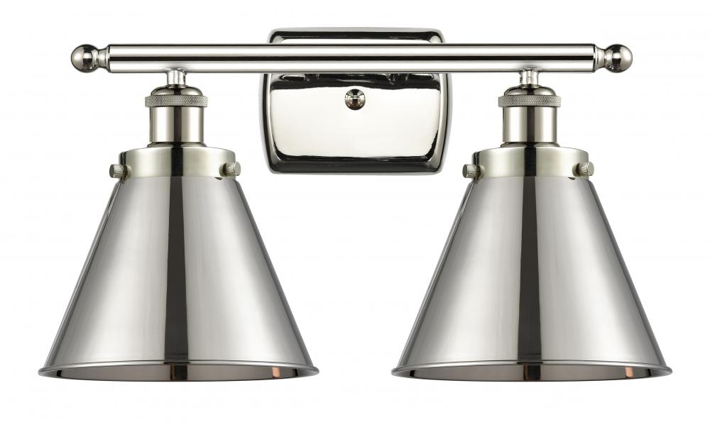 Appalachian - 2 Light - 16 inch - Polished Nickel - Bath Vanity Light