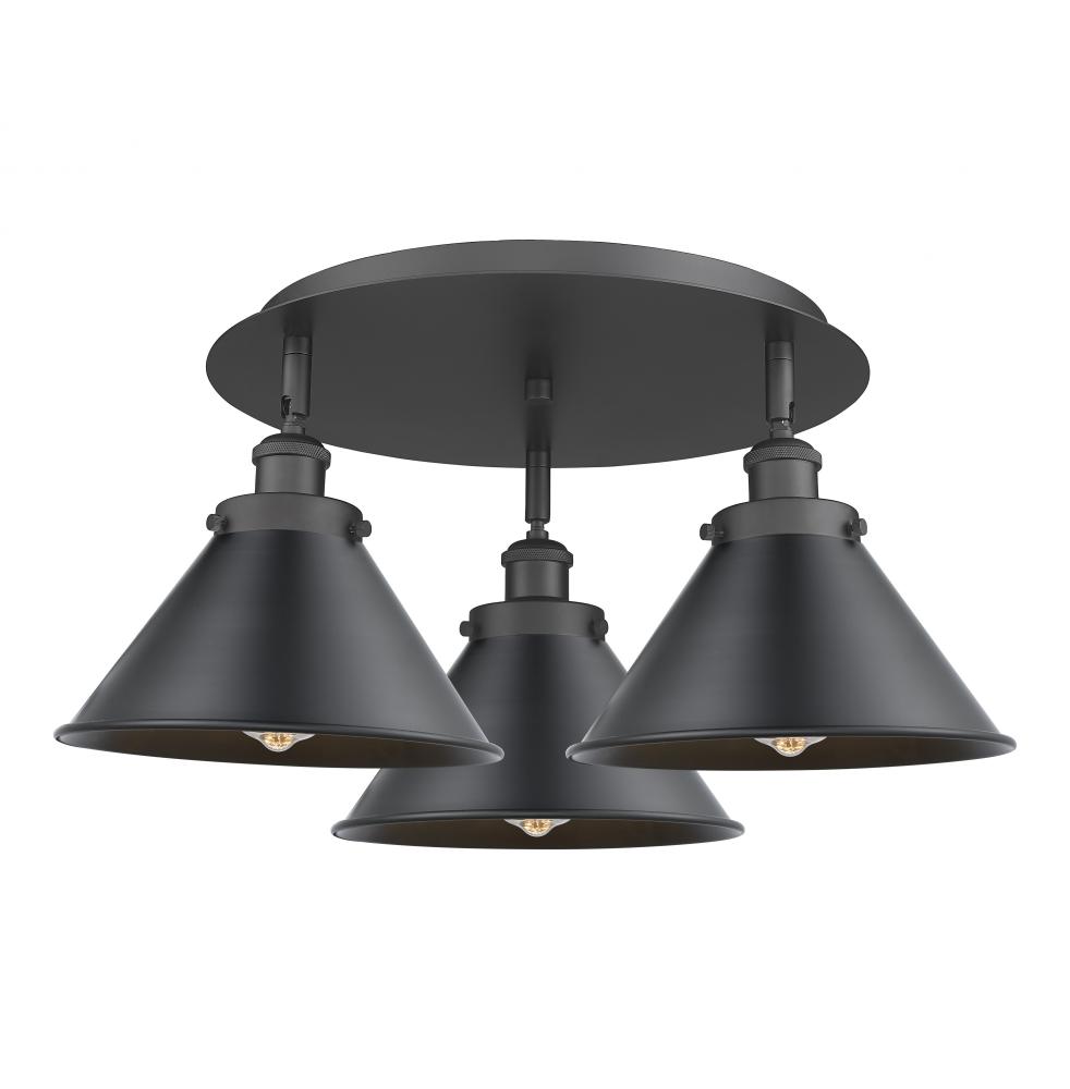 Ballston Urban - 3 Light - 20 inch - Matte Black - Flush Mount