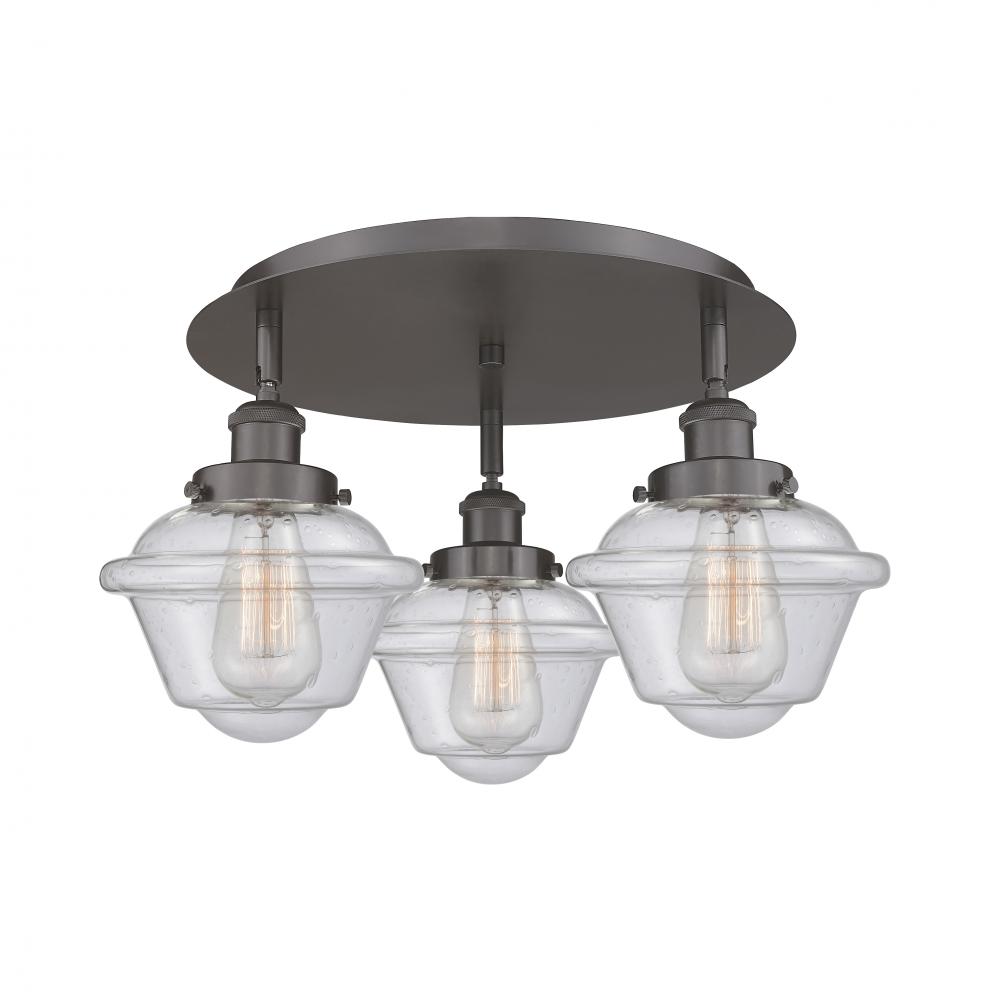 Oxford - 3 Light - 19 inch - Oil Rubbed Bronze - Flush Mount