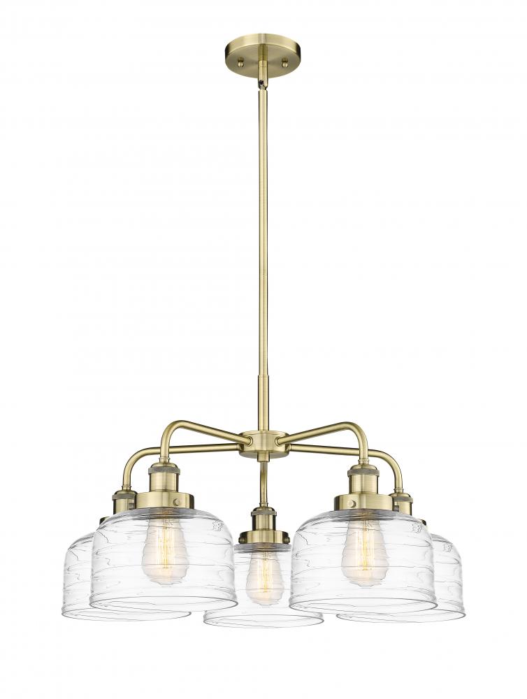 Bell - 5 Light - 26 inch - Antique Brass - Chandelier