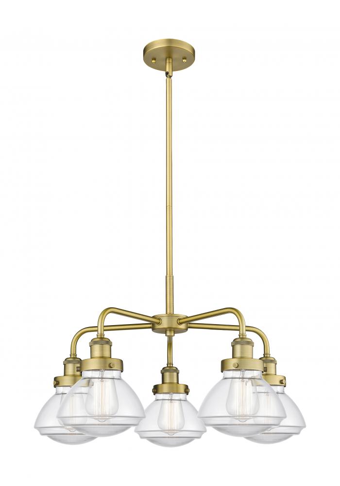 Olean - 5 Light - 25 inch - Brushed Brass - Chandelier