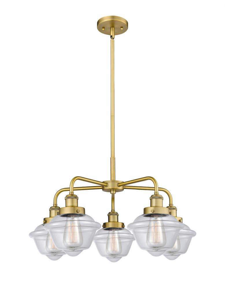 Oxford - 5 Light - 26 inch - Brushed Brass - Chandelier