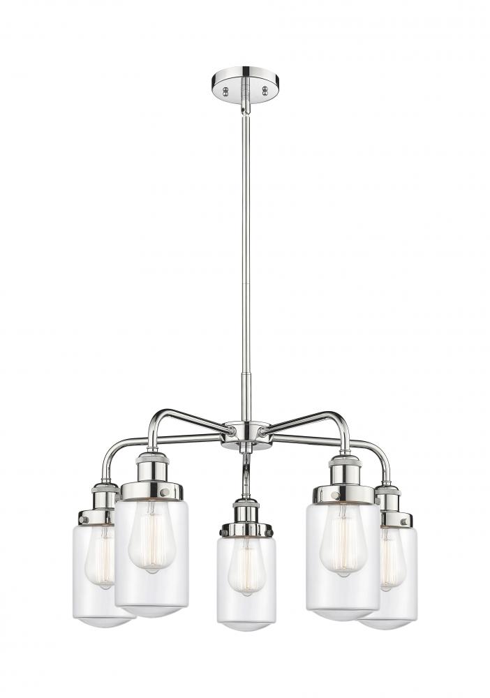 Dover - 5 Light - 23 inch - Polished Chrome - Chandelier