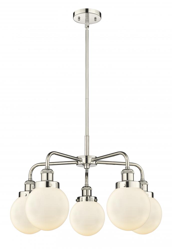 Beacon - 5 Light - 25 inch - Polished Nickel - Chandelier