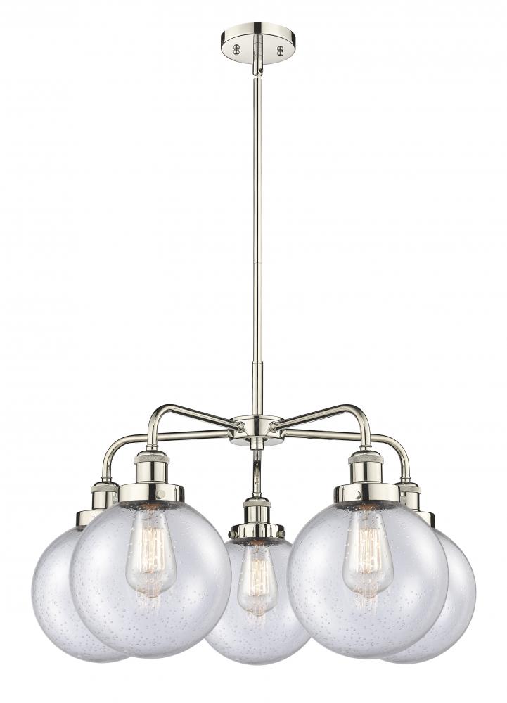 Beacon - 5 Light - 27 inch - Polished Nickel - Chandelier