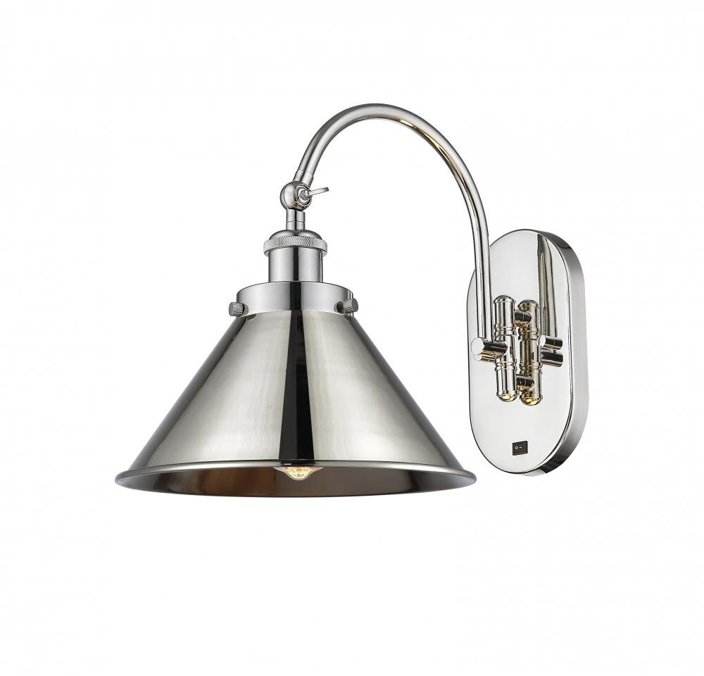 Briarcliff - 1 Light - 10 inch - Polished Nickel - Sconce