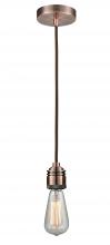 Innovations Lighting 100AC-10BR-2AC - Winchester - 1 Light - 2 inch - Antique Copper - Cord hung - Mini Pendant