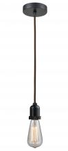 Innovations Lighting 100BK-10BR-0BK - Whitney - 1 Light - 2 inch - Matte Black - Cord hung - Mini Pendant