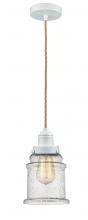 Innovations Lighting 100W-10RE-2H-W-G184 - Winchester - 1 Light - 8 inch - White - Cord hung - Mini Pendant