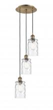  113B-3P-AB-G352 - Candor - 3 Light - 11 inch - Antique Brass - Cord Hung - Multi Pendant