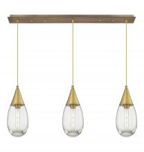 Innovations Lighting 123-450-1P-BB-G450-6CL - Malone - 3 Light - 38 inch - Brushed Brass - Linear Pendant