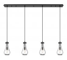 Innovations Lighting 124-451-1P-BK-G451-5CL - Owego - 4 Light - 49 inch - Matte Black - Linear Pendant