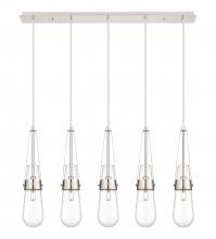 Innovations Lighting 125-452-1P-PN-G452-4CL - Milan - 5 Light - 36 inch - Polished Nickel - Linear Pendant