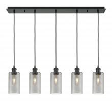 Innovations Lighting 125B-5P-BK-G434-7SM - Crown Point - 5 Light - 37 inch - Matte Black - Linear Pendant