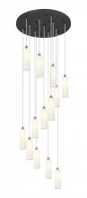  132BK-B-13P-SN-G434-12WH - Crown Point - 13 Light - 32 inch - Brushed Satin Nickel - Multi Pendant