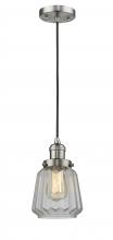 Innovations Lighting 201C-SN-G142 - Chatham - 1 Light - 7 inch - Brushed Satin Nickel - Cord hung - Mini Pendant