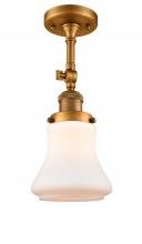 Innovations Lighting 201F-BB-G191 - Bellmont - 1 Light - 6 inch - Brushed Brass - Semi-Flush Mount