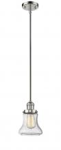  201S-PN-G194 - Bellmont - 1 Light - 7 inch - Polished Nickel - Stem Hung - Mini Pendant