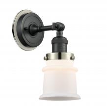 Innovations Lighting 203BK-BPPN-HRPN-G181S - Canton - 1 Light - 5 inch - Matte Black - Sconce