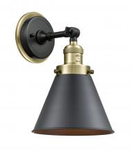 Innovations Lighting 203BP-BABAB-M13-BK - Appalachian - 1 Light - 8 inch - Black Antique Brass - Sconce