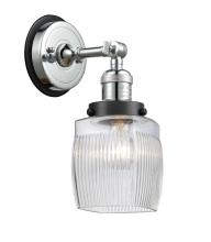 Innovations Lighting 203PC-BPBK-HRBK-G302 - Colton - 1 Light - 6 inch - Polished Chrome - Sconce