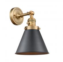 Innovations Lighting 203SW-BB-M13-BK - Appalachian - 1 Light - 8 inch - Brushed Brass - Sconce