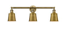 Innovations Lighting 205-BB-M9-BB - Addison - 3 Light - 32 inch - Brushed Brass - Bath Vanity Light