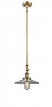 Innovations Lighting 206-BB-G2 - Halophane - 1 Light - 9 inch - Brushed Brass - Stem Hung - Mini Pendant