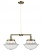 Innovations Lighting 209-AB-G542 - Oxford - 2 Light - 25 inch - Antique Brass - Stem Hung - Island Light