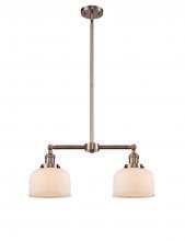 Innovations Lighting 209-AC-G71-LED - Bell - 2 Light - 21 inch - Antique Copper - Stem Hung - Island Light