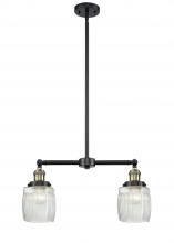 Innovations Lighting 209-BAB-G302-LED - Colton - 2 Light - 22 inch - Black Antique Brass - Stem Hung - Island Light