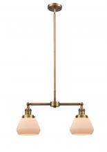 Innovations Lighting 209-BB-G171 - Fulton - 2 Light - 21 inch - Brushed Brass - Stem Hung - Island Light