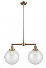 Innovations Lighting 209-BB-G202-10 - Beacon - 2 Light - 25 inch - Brushed Brass - Stem Hung - Island Light