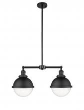 Innovations Lighting 209-BK-HFS-84-BK - Hampden - 2 Light - 18 inch - Matte Black - Stem Hung - Island Light