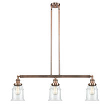 Innovations Lighting 213-AC-G182 - Canton - 3 Light - 39 inch - Antique Copper - Stem Hung - Island Light