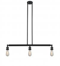  213-BK-LED - Bare Bulb - 3 Light - 38 inch - Matte Black - Stem Hung - Island Light